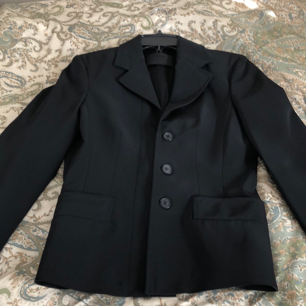 Black Prada suit jacket pants and skirt